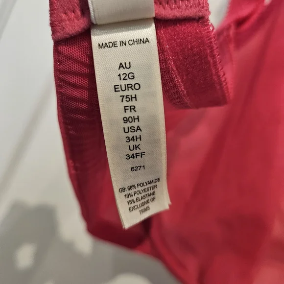 Sheer Red Coral Bra - Picture 6 of 8